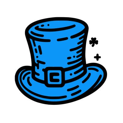 st patrick hat with thin lines