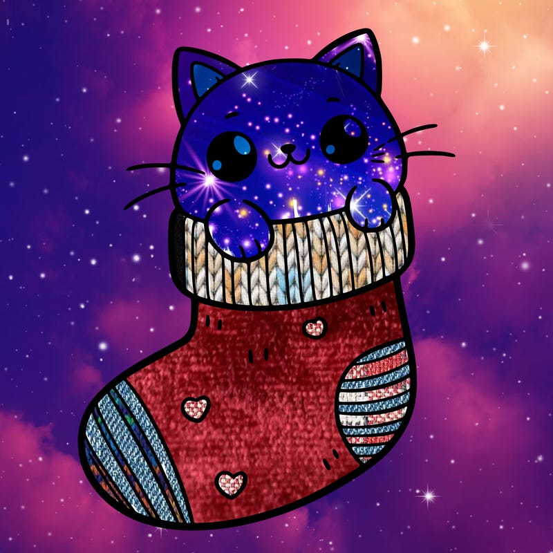 cute cat in a sock
