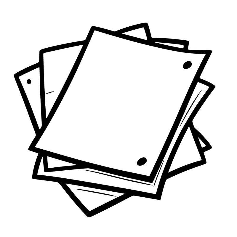 blank pieces of paper