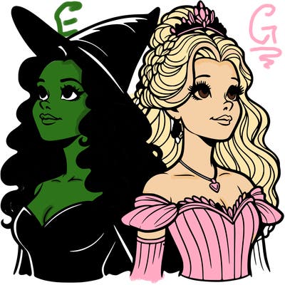 'elphaba and glinda (realistic)