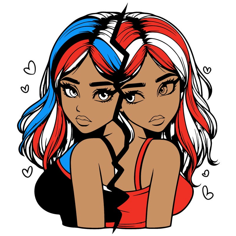 realistic girl split