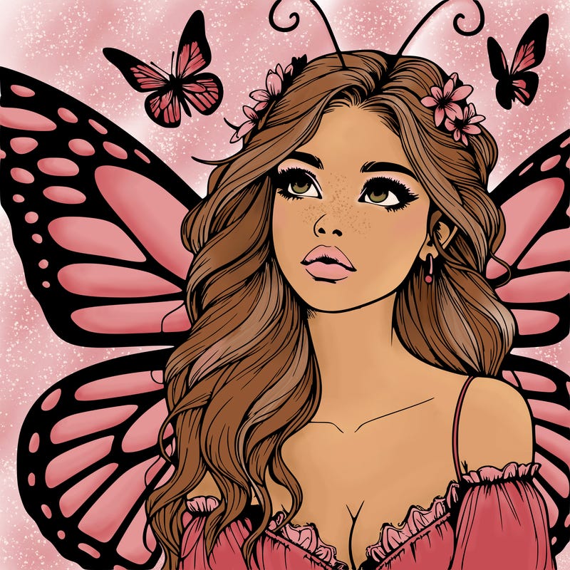 butterfly fairy realistic girl