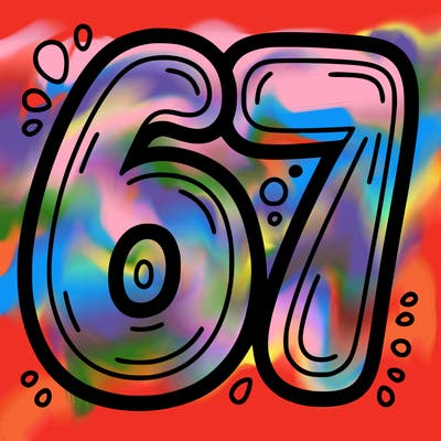 the number 67