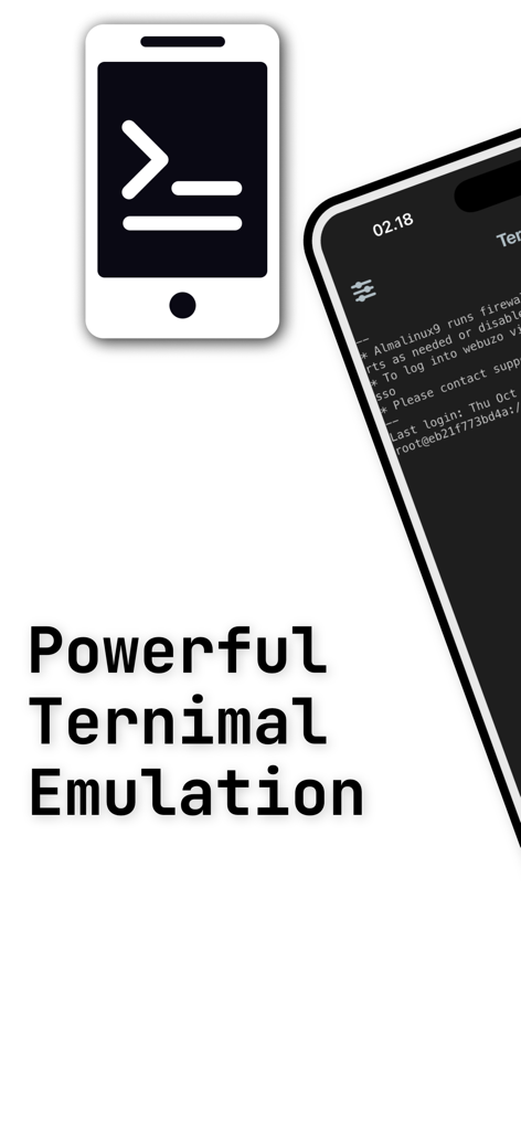 Termux Pro - - Smartphone screen displaying Linux terminal emulation with the Termux Pro app.