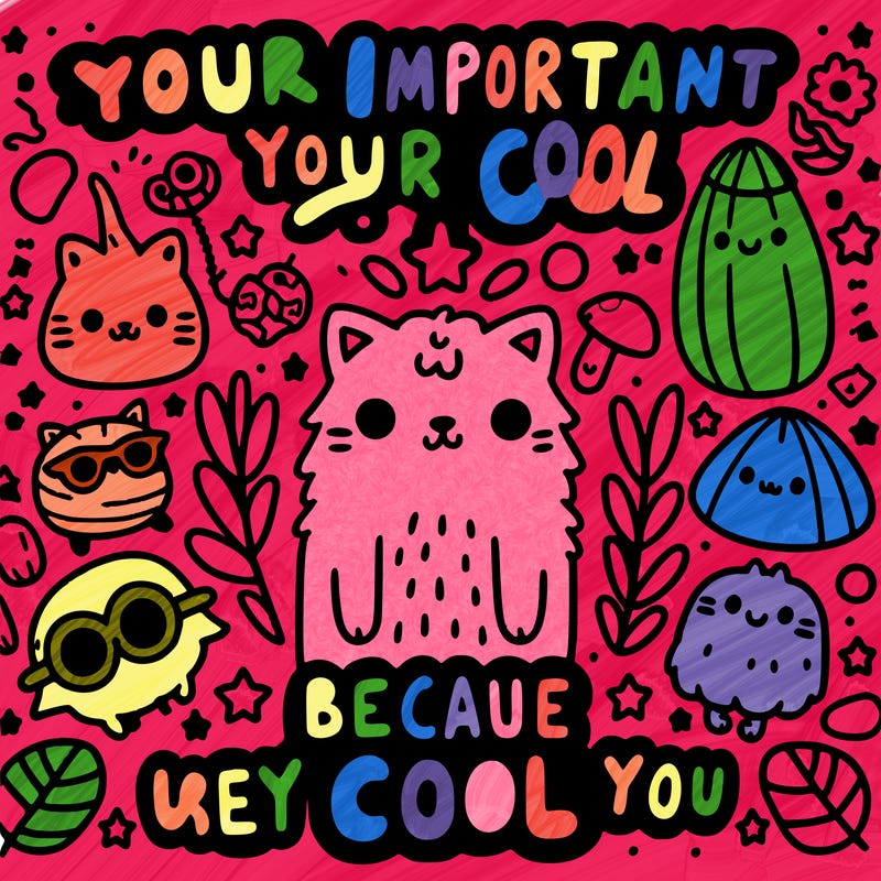 your important your cool because you are you