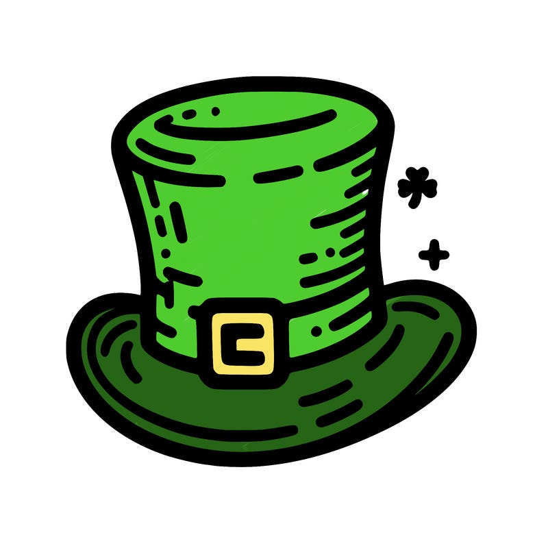 st patrick hat with thin lines