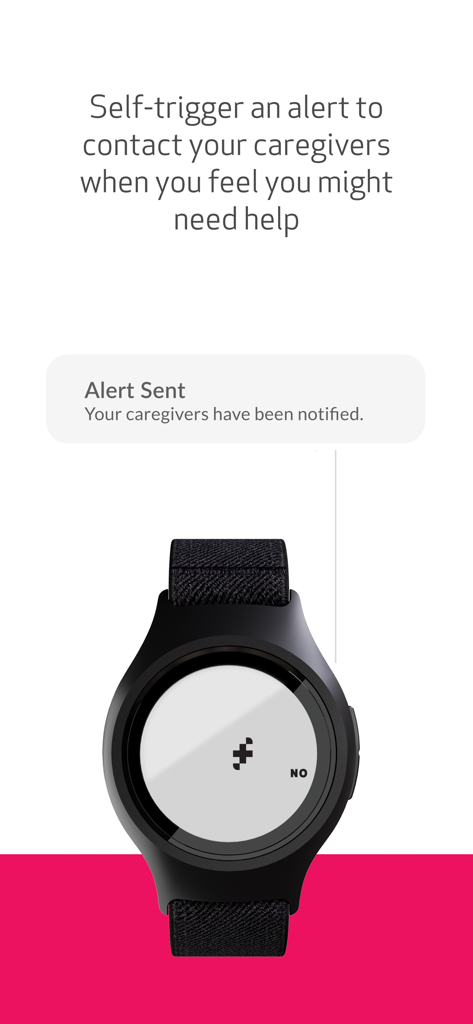 EpiMonitor by Empatica - EpiMonitor app showing a manual seizure alert sent from the EmbracePlus smartwatch to caregivers.
