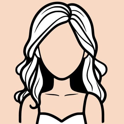 no facial features, faceless woman.