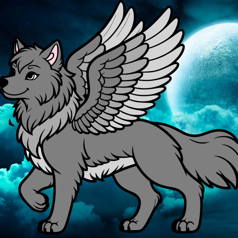 wolf with wings