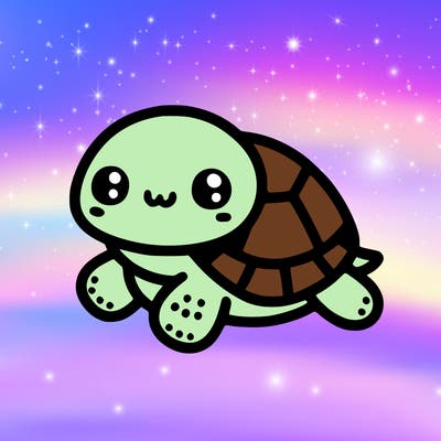 cute simple little turtle