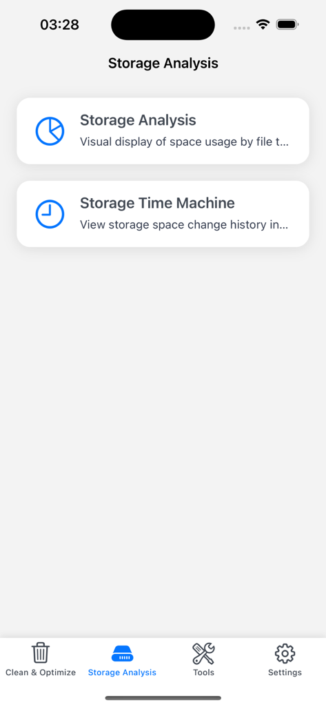 Phone Cleaner-Boost,Storage X - Storage analysis and history view in the Phone Cleaner mobile application