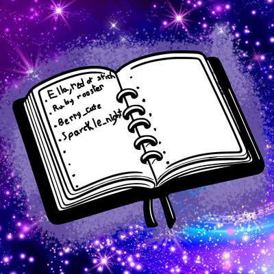 open note book blank