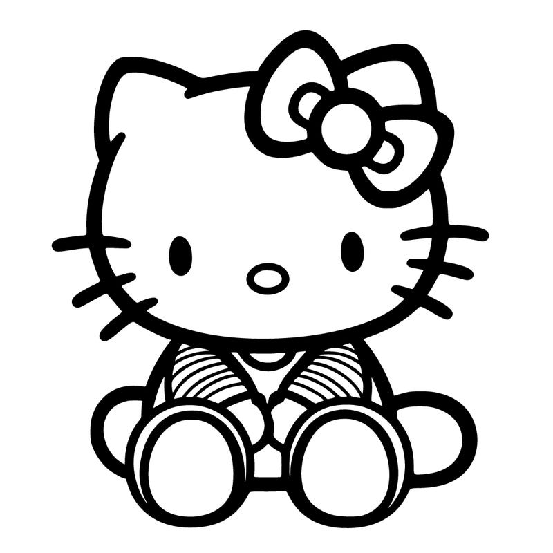 hello kitty sitting down