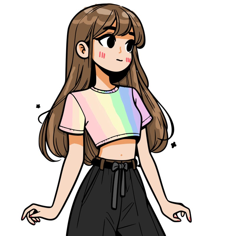 girl in a cute crop top