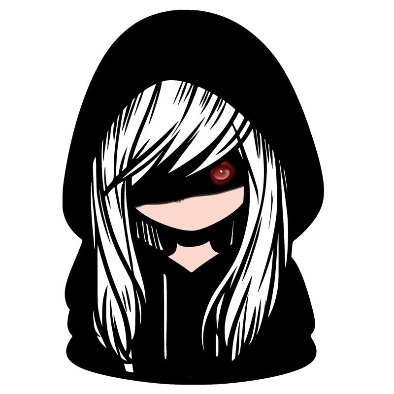 girl with hair covering her face and wearing a hoodie
