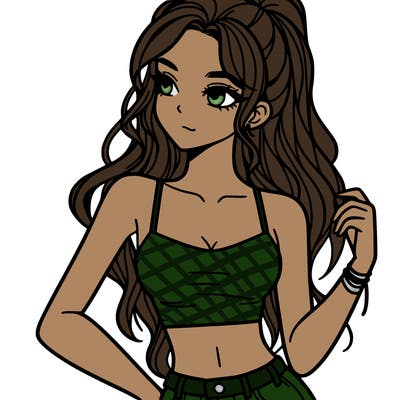 girl in crop top