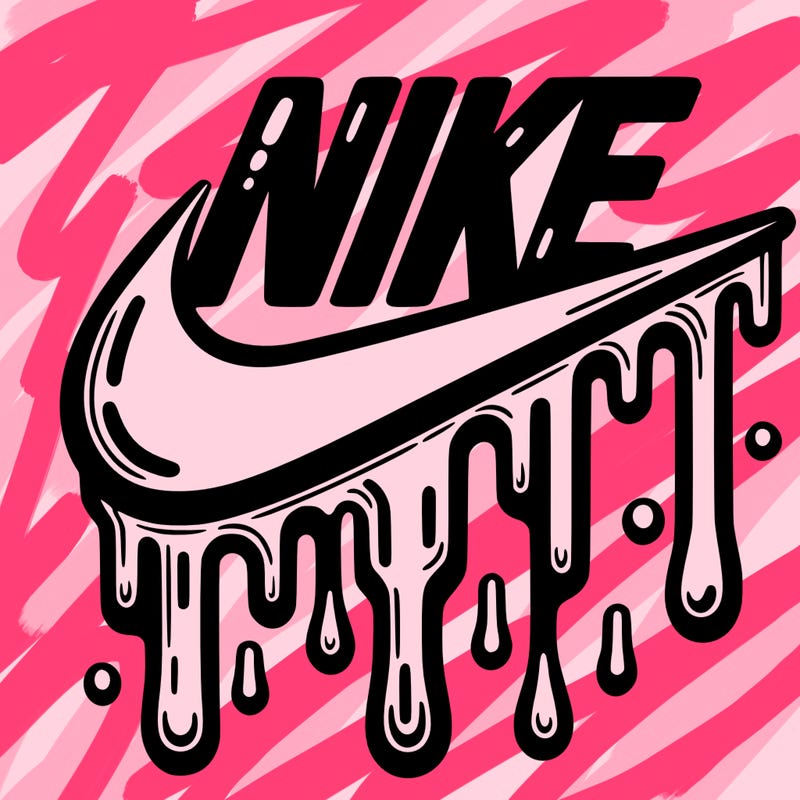 dripping nike logo