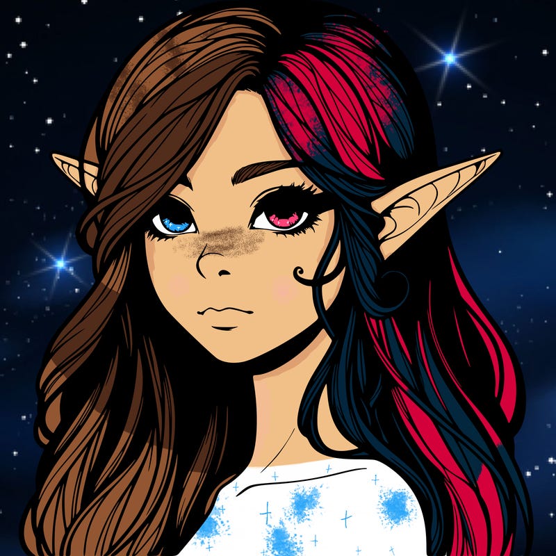 elf girl realistic dark fantasy