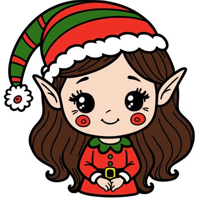christmas elf girl