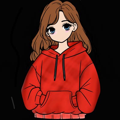 a teen girl with a oversized sweatshirt