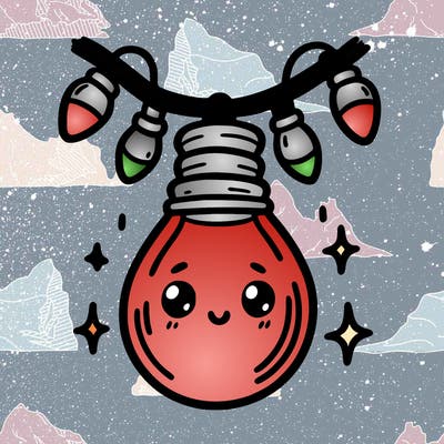 small bulb of a garland