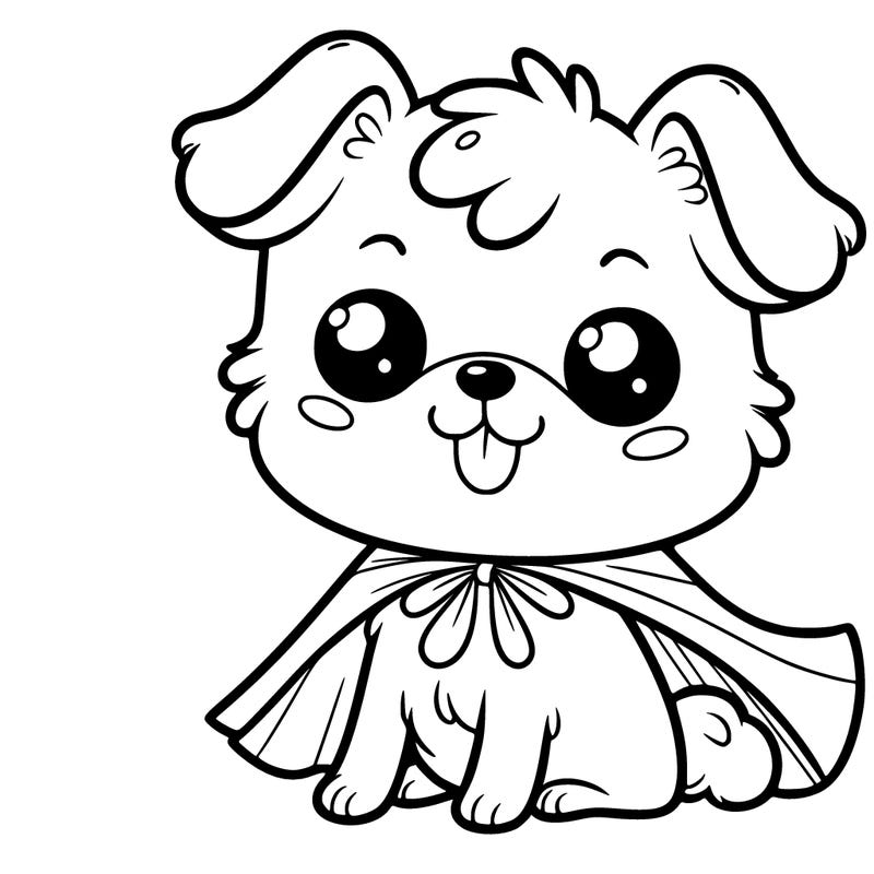 cute dog with a cape