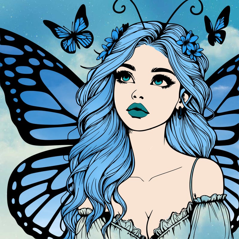 butterfly fairy realistic girl
