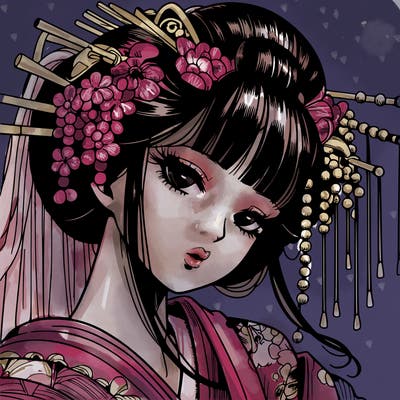 manga geisha detail