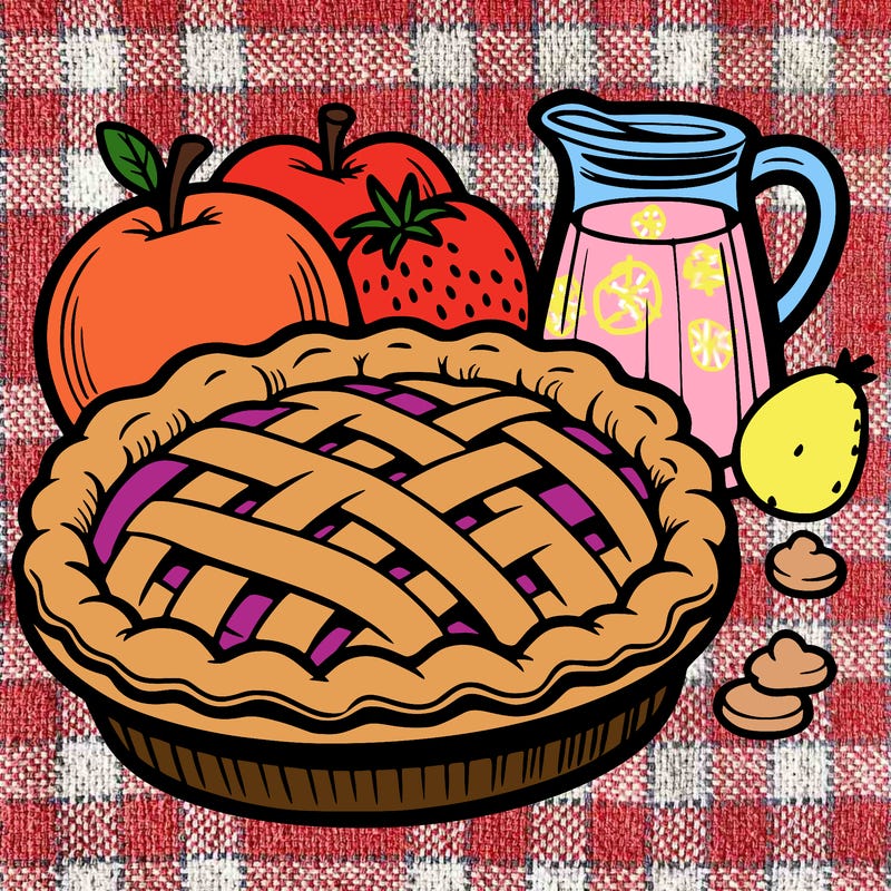 a pie of food