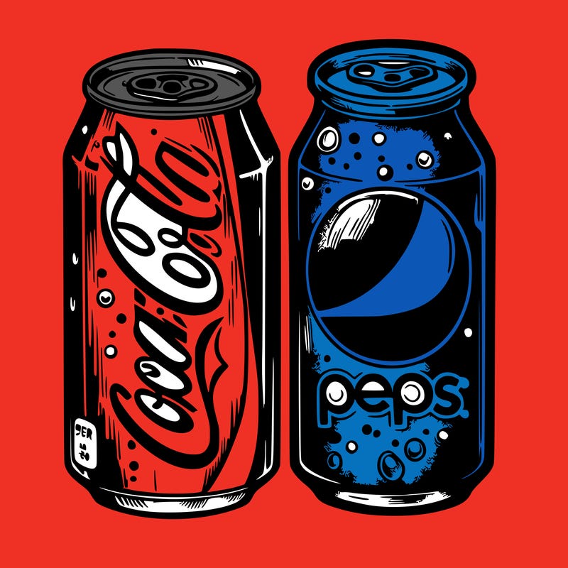 coca-cola and pepsi (realistic)