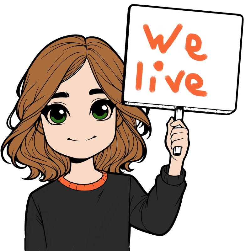 realistic girl holding up a sign