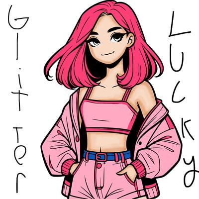 a realistic girl with a crop top and short shorts in an open jacket