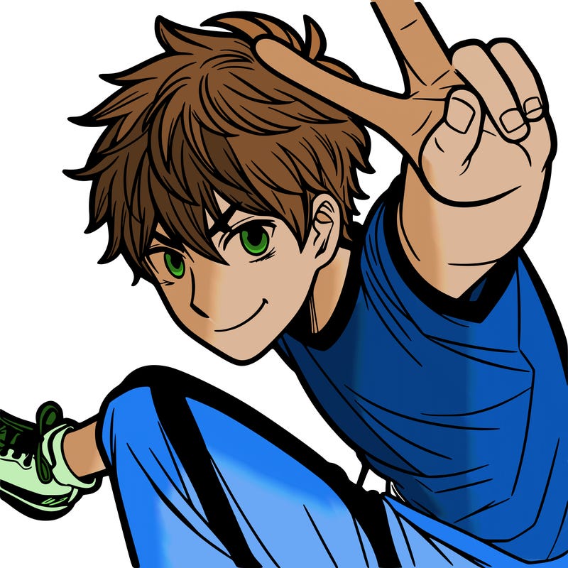 manga boy doing a pose