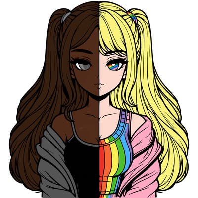 realistic girl split