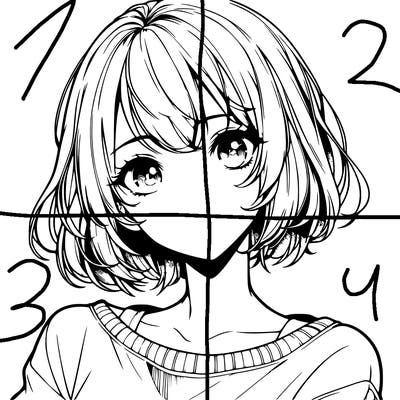 pretty realistic anime girl with short hair