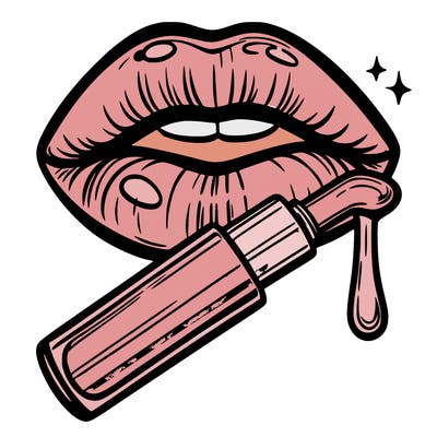 lips with lipgloss