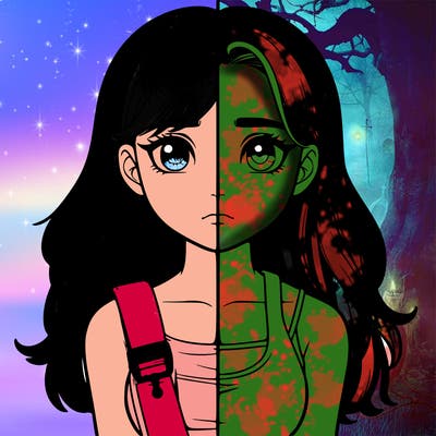 realistic girl split