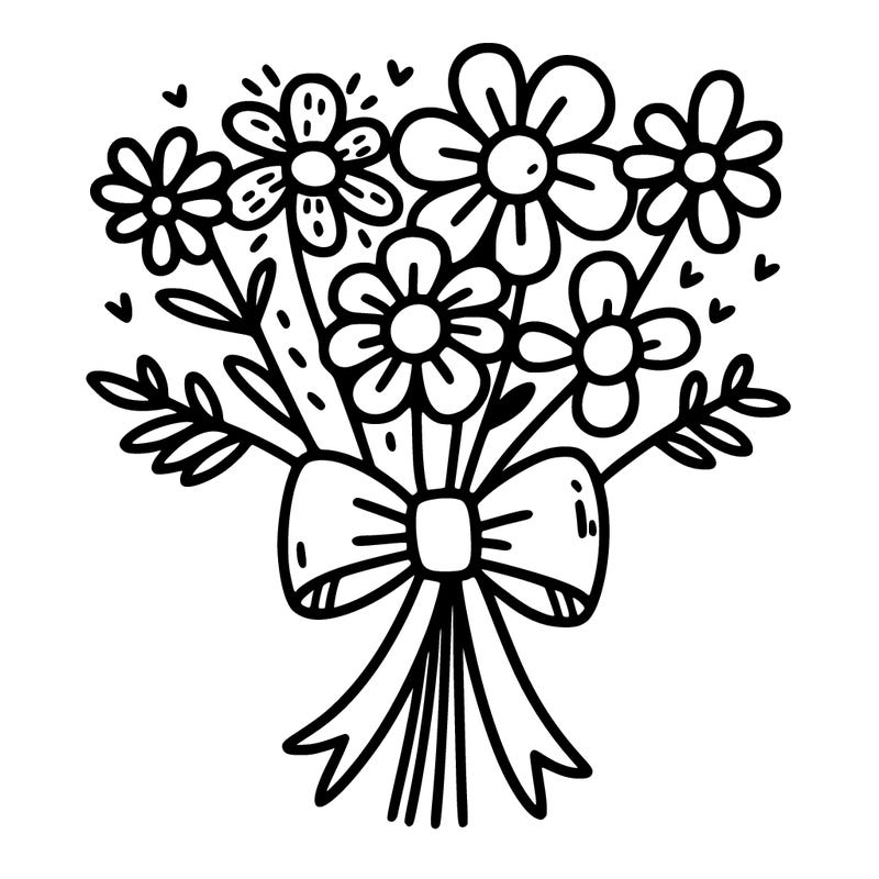 simple flowers in a bow