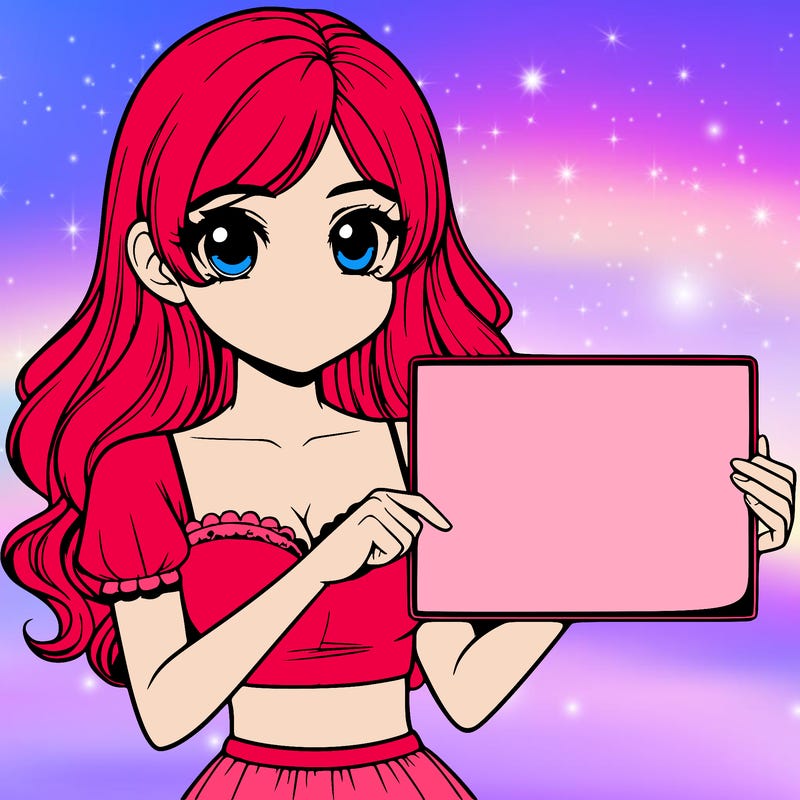 realistic pretty girl holding blank sign