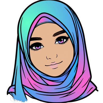 realistic girl with hijap