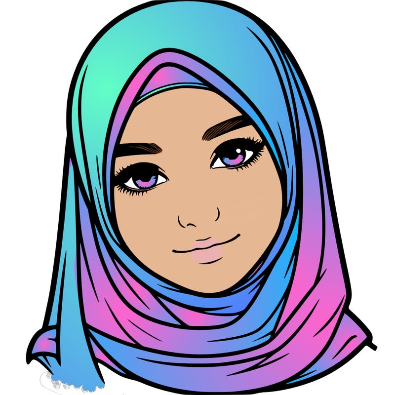 realistic girl with hijap