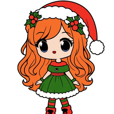 christmas  girl cute
