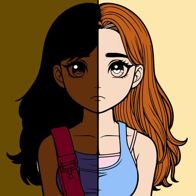 realistic girl split