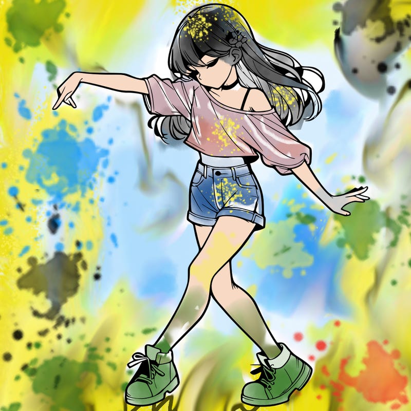realistic girl danceing
