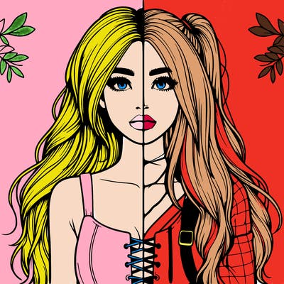 realistic girl split