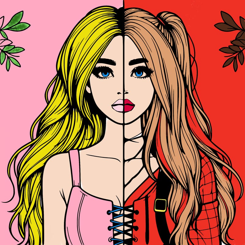 realistic girl split