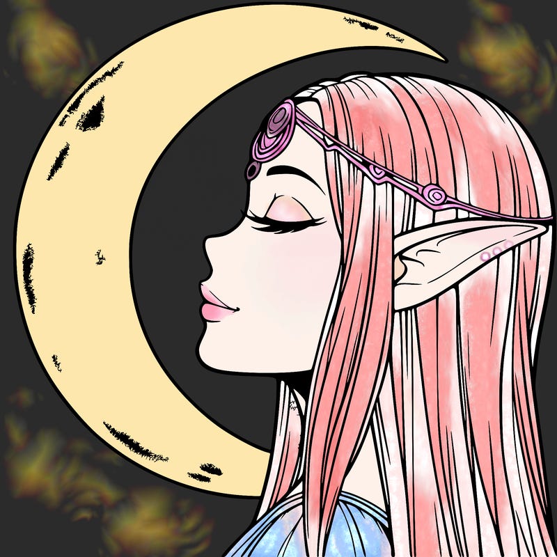 a realistic moon elf