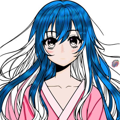 manga girl long hair