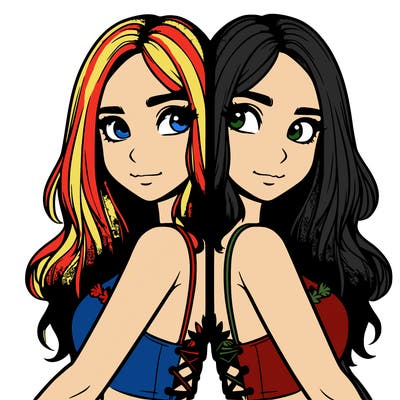 a realistic girl split