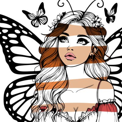 butterfly fairy realistic girl